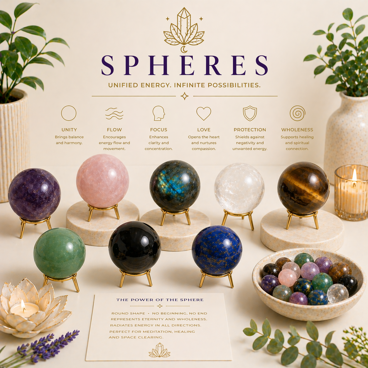 Crystal Spheres by Healing Aura Crystals