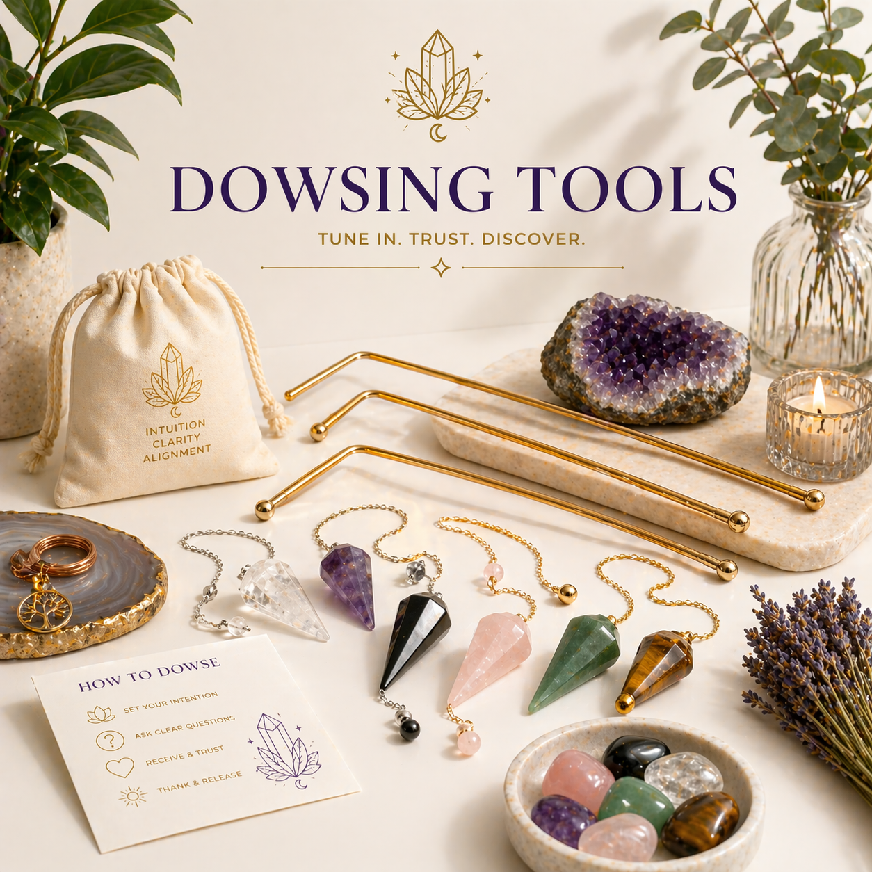Dowsing tools - Healing Aura Crystals