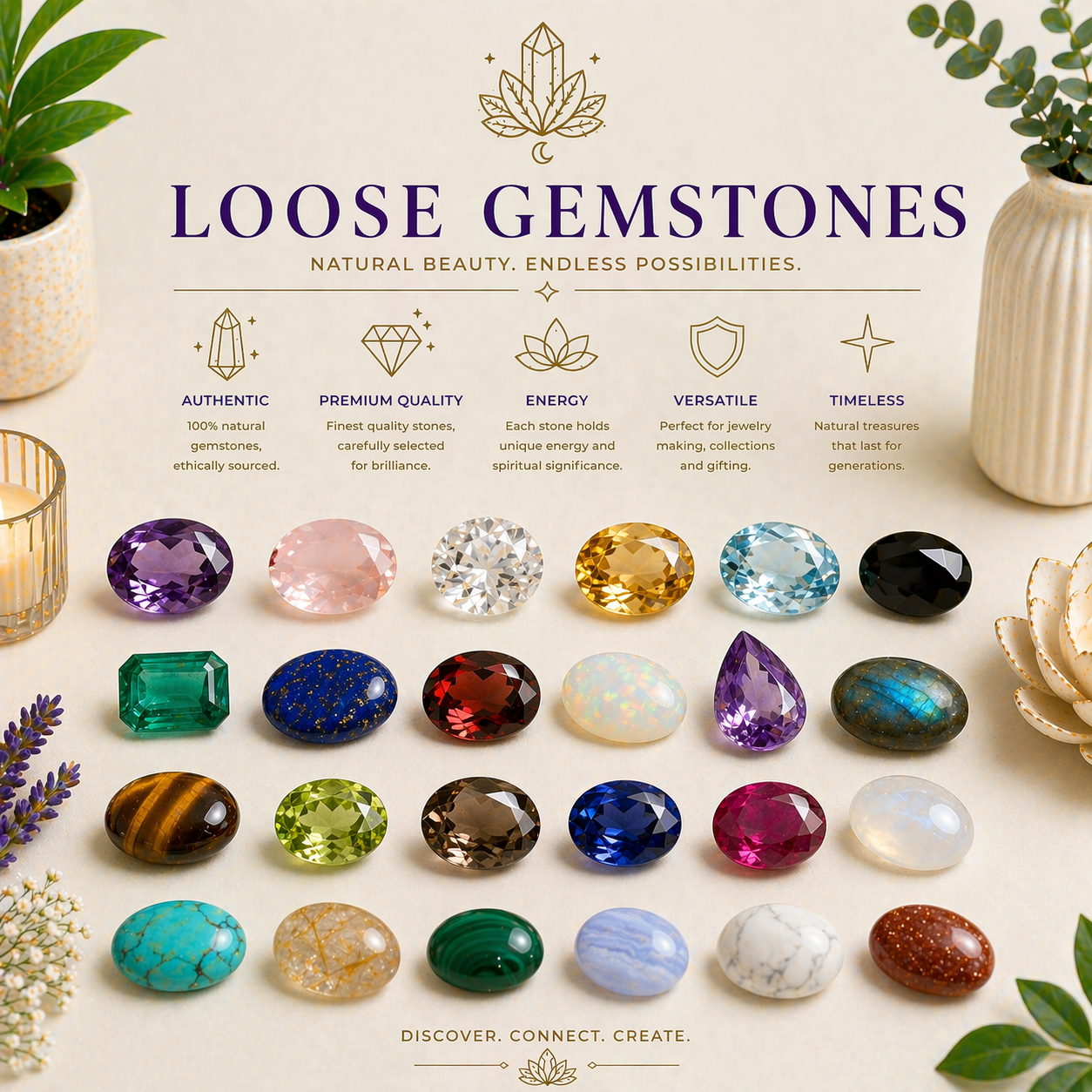Loose Gemstones By Healing Aura Crystals