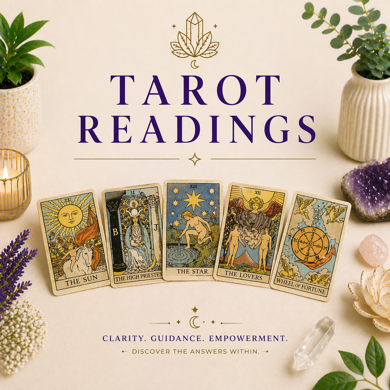 Tarot Readings by Divinelovetarot1 and Healing Aura Crystals
