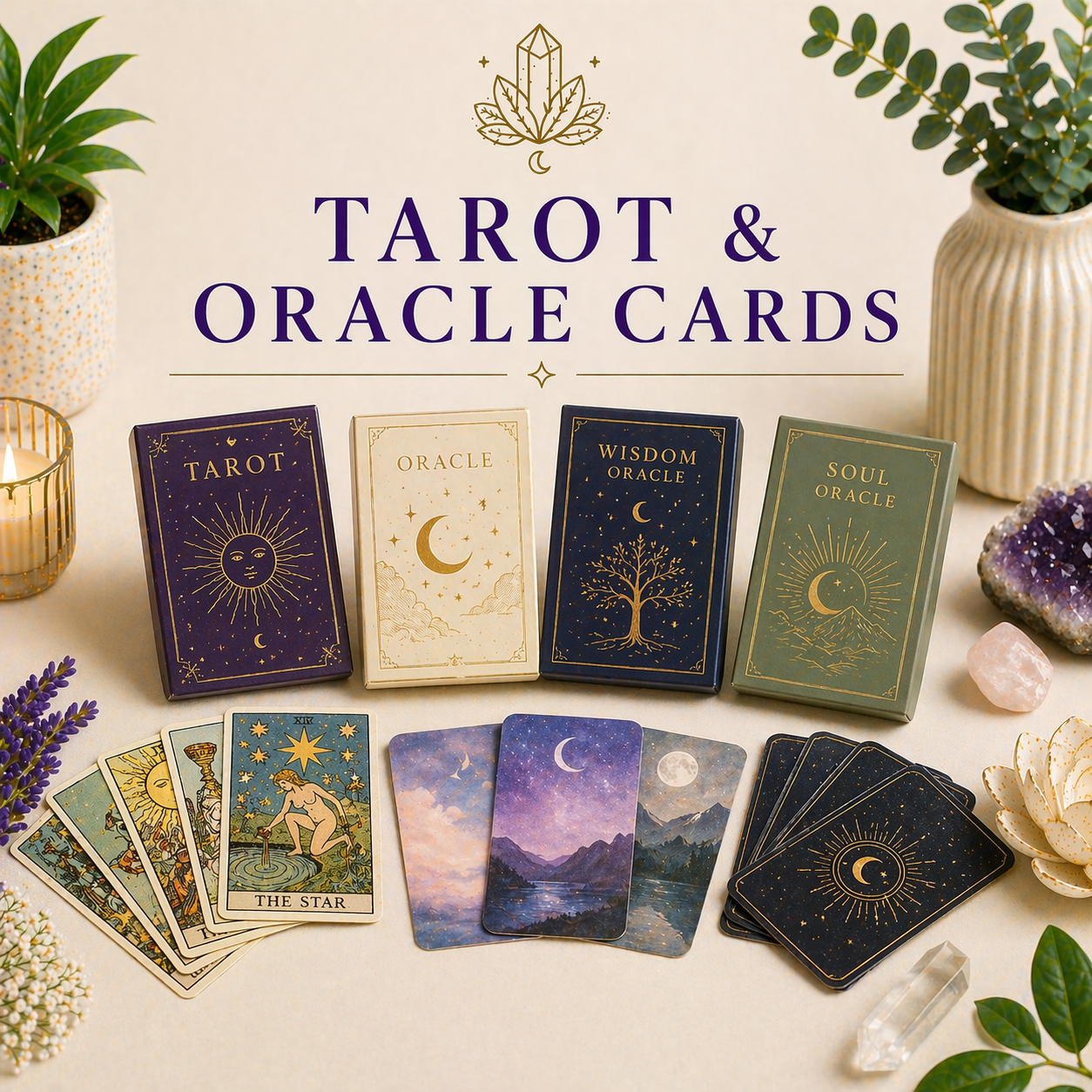 Tarot and Oracle Cards by Healing Aura Crystals