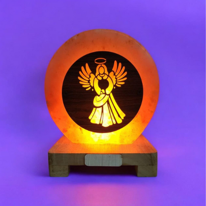 Jesus Angel Himalayan Rock Salt 3D Lamp – Angel Engraved Salt Lamp