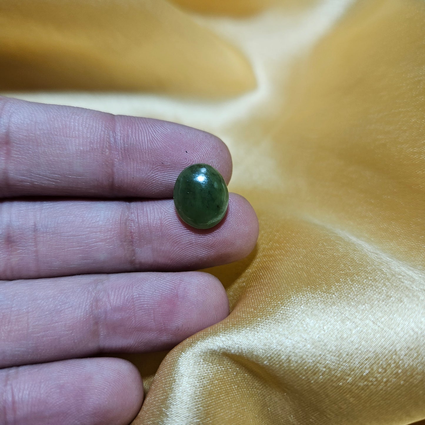 Green Jade Loose Gemstone Oval Shape for Jewelry making