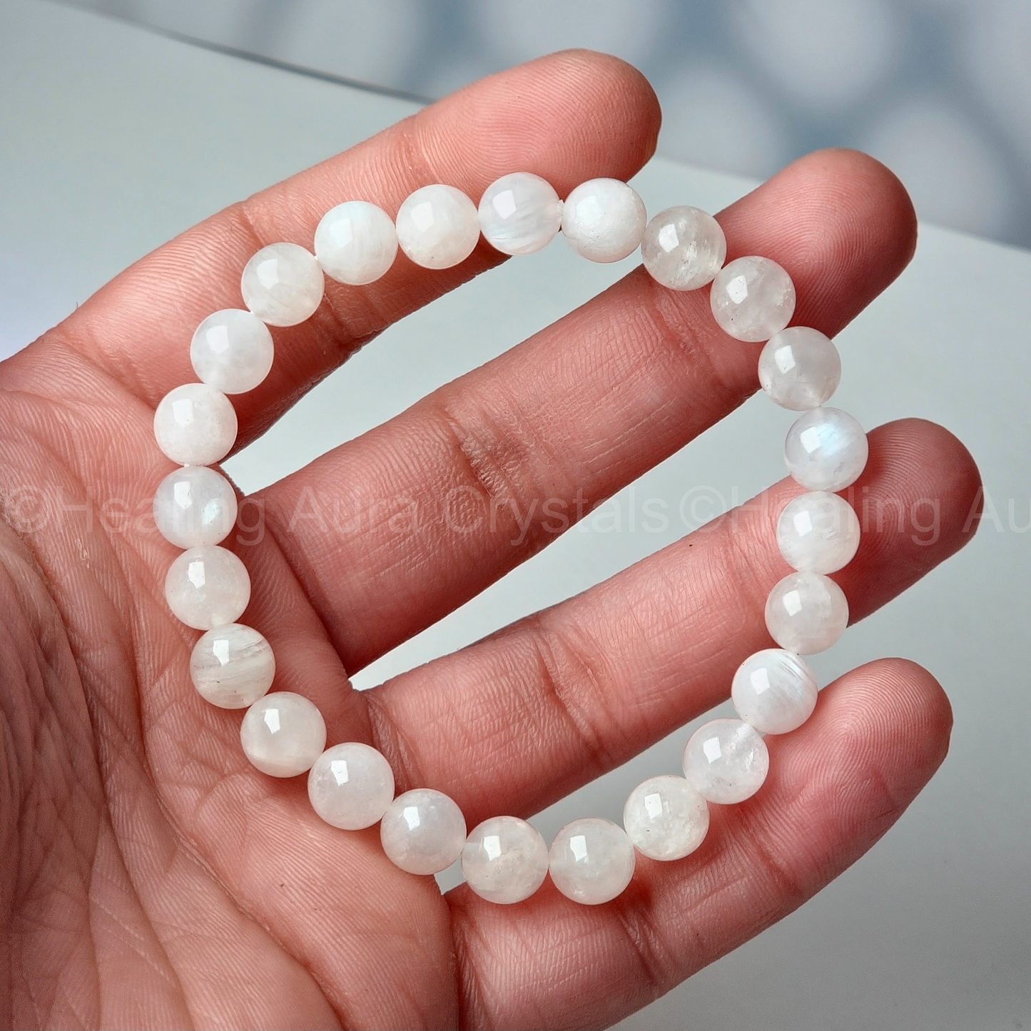 Rainbow Moonstone Bracelet (8mm)- Premium Quality
