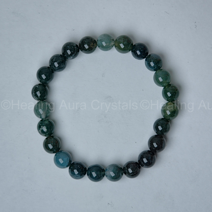 Moss Agate Bracelet (8mm)