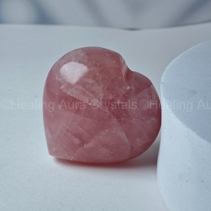 Rose Quartz Heart- Premium Quality