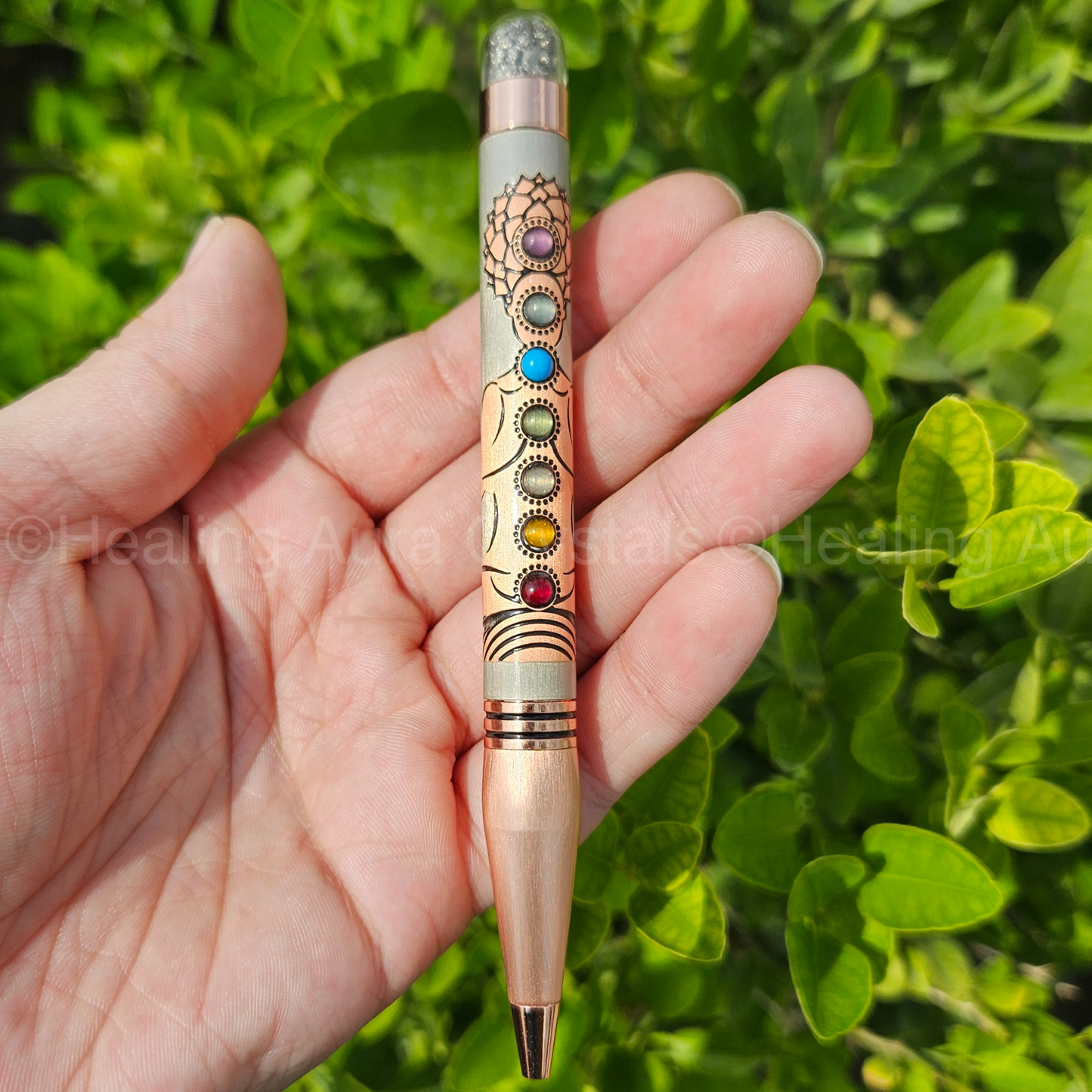 7 Chakra Crystals Pen- with box