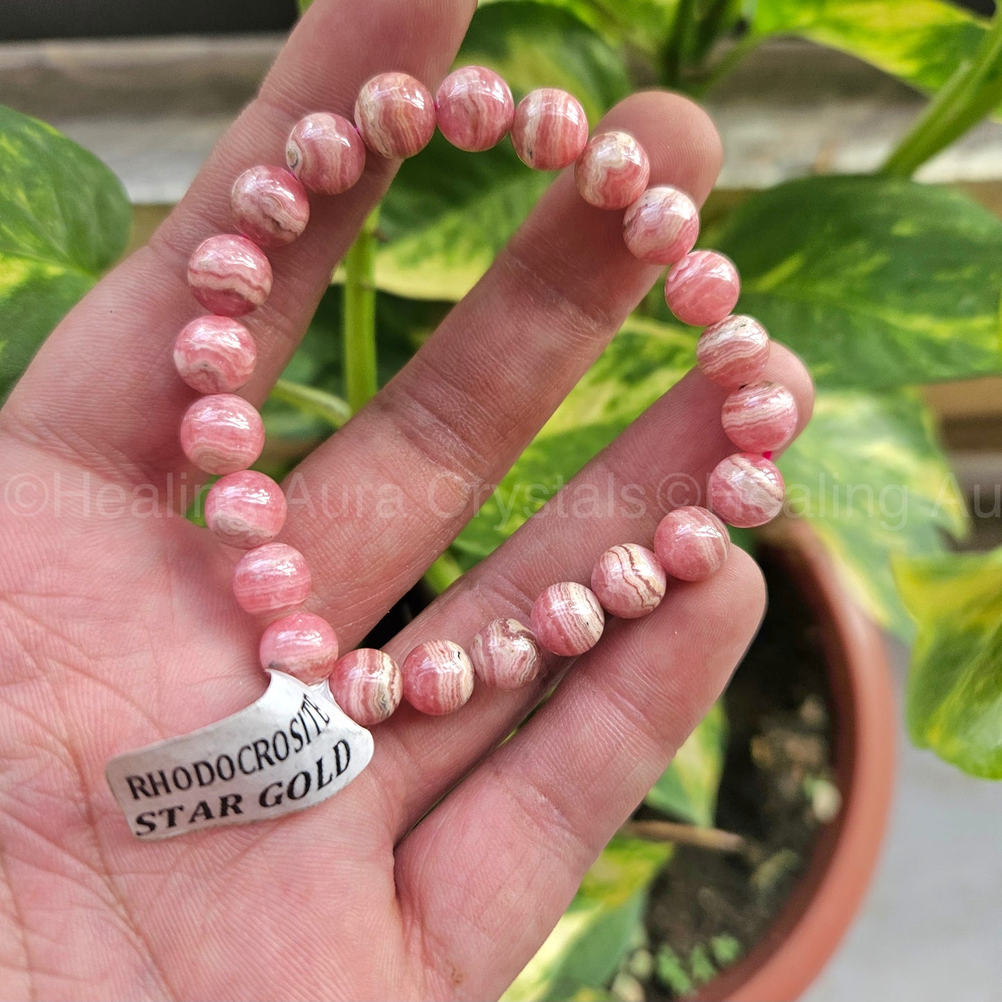 Rhodochrosite Bracelet - Premium Quality (9mm)
