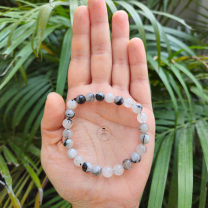Tourmalinated Quartz Bracelet (8mm)