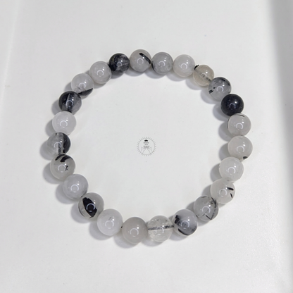 Tourmalinated Quartz Bracelet (8mm)