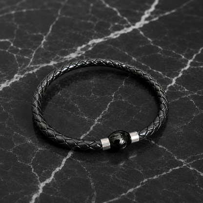 Core Braid Leather Bracelet- Magnetic Ball Clasp