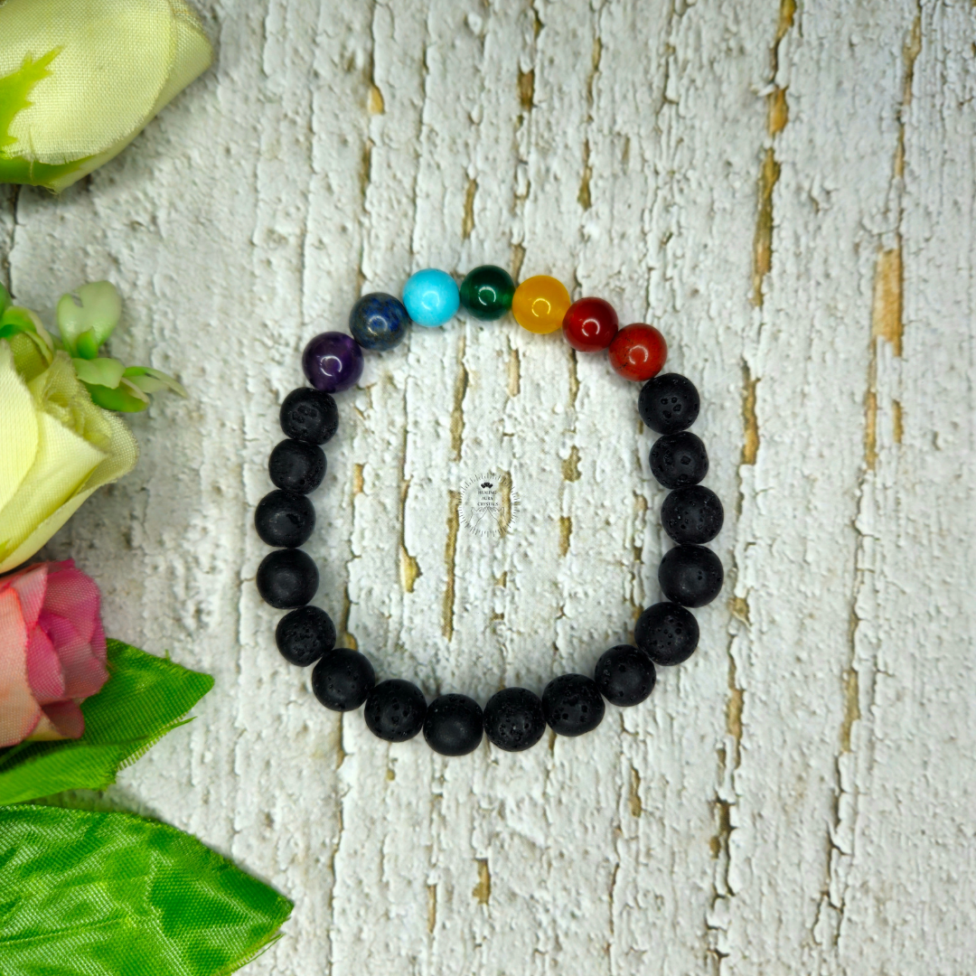 Vitality extracts 7 chakra lava stone diffuser bracelet meditation deals