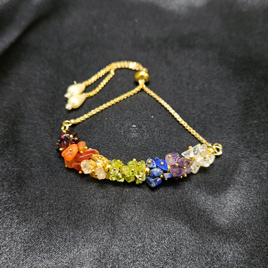 7 Chakra Chips Chain Bracelet