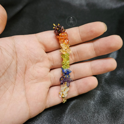 7 Chakra Chips Chain Bracelet