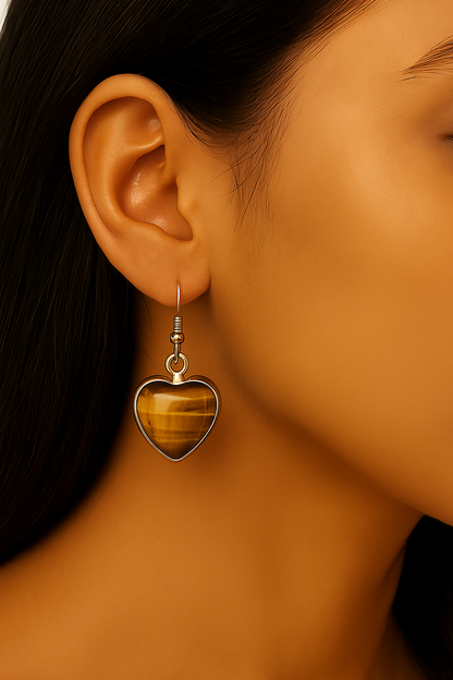 Heart Shape Crystal Earrings