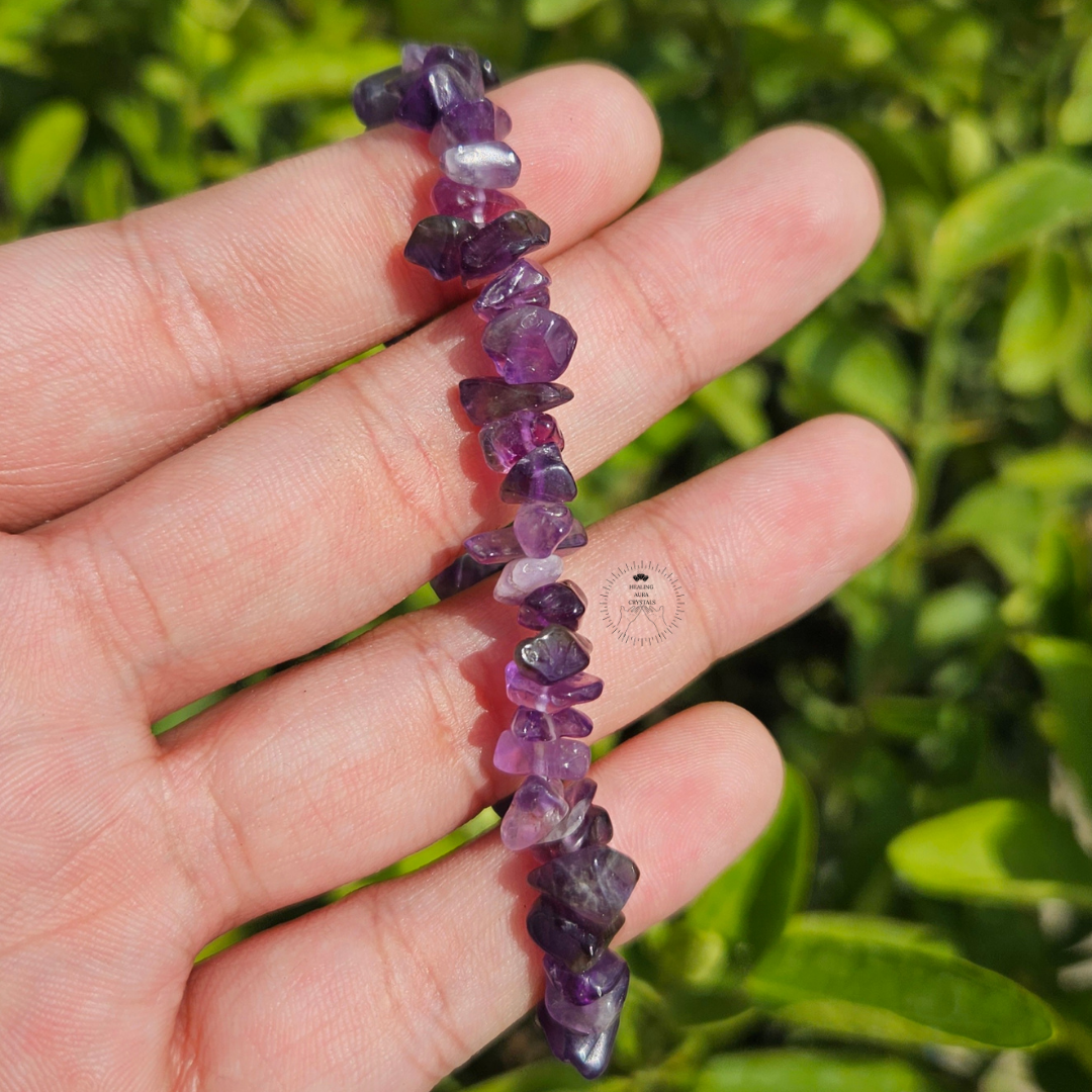 Amethyst Chip Bracelet