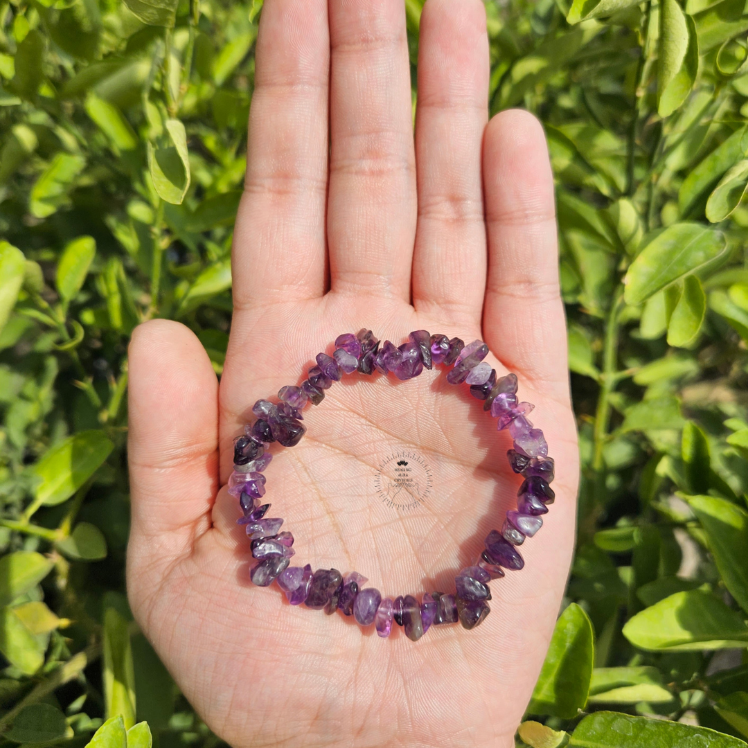 Amethyst Chip Bracelet