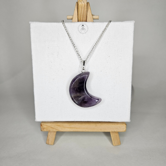 Amethyst Moon Pendant