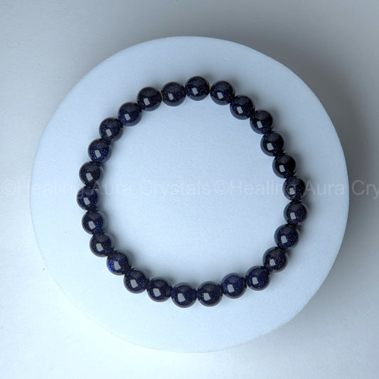 Blue Goldstone Bracelet (8mm)