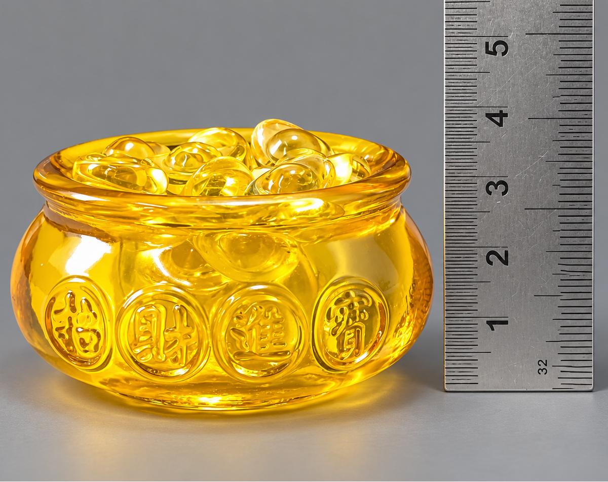 Golden Feng Shui Money Ingot Bowl