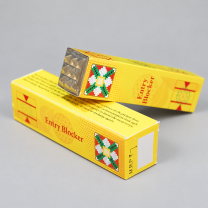 Vastu Entry Blocker with 9 Pyramids (4 Inch)