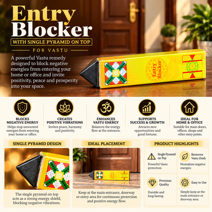 Vastu Entry Blocker with Single Pyramid (4 Inch)