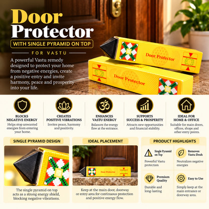Vastu Door Protector with Single Pyramid (4 Inch)