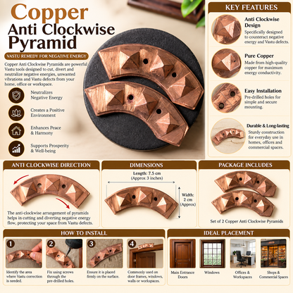 Copper Anti-Clock Pyramid