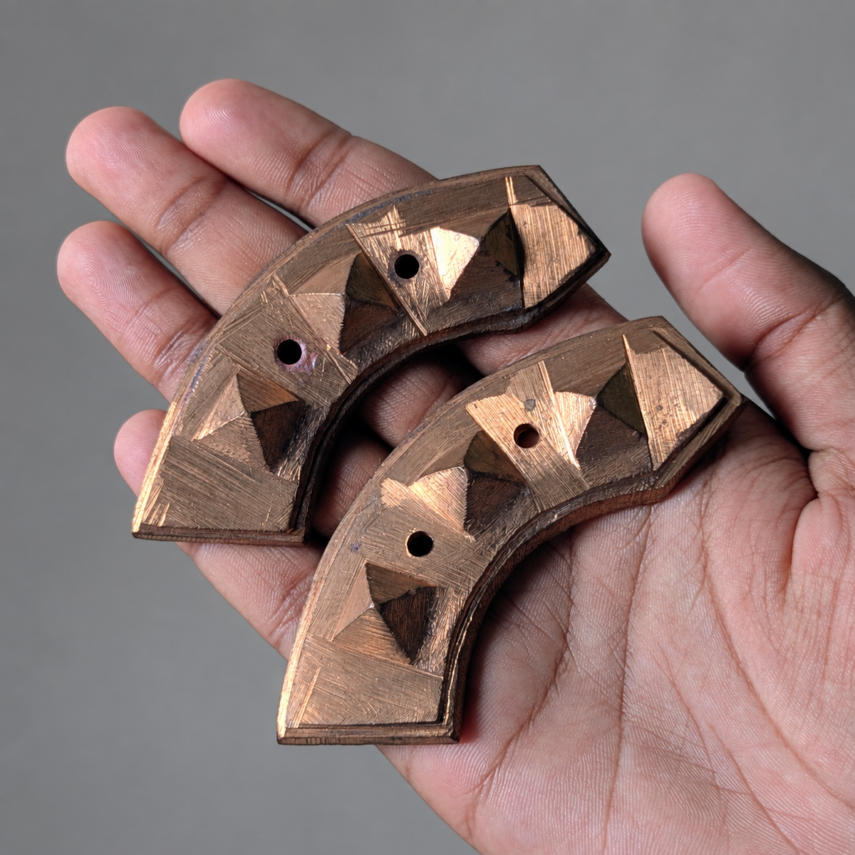 Copper Anti-Clock Pyramid
