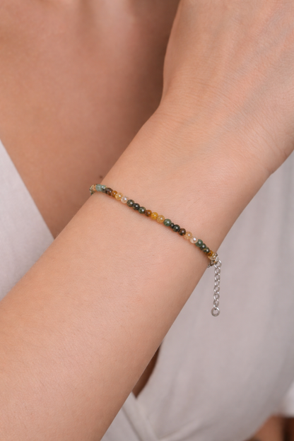 Money Magnet/ Wealth Bracelet Faceted/ Diamond Cut Bracelet in chain (2mm)