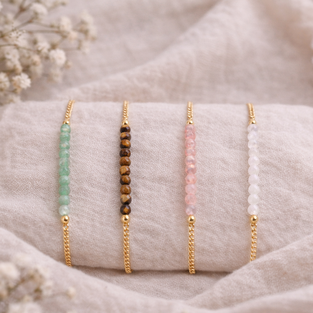 Minimal Diamond Cut Crystal Bracelet in chain (2mm)