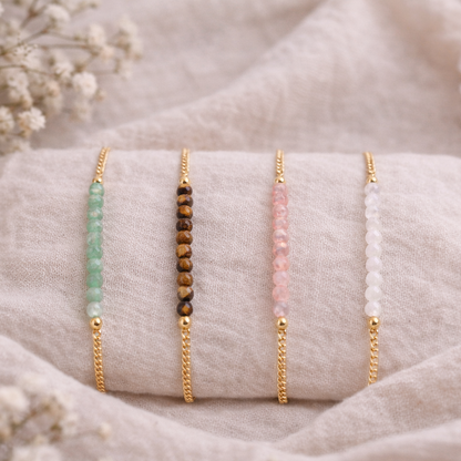 Minimal Diamond Cut Crystal Bracelet in chain (2mm)