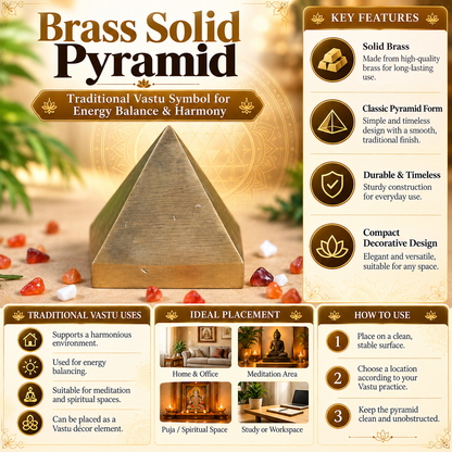Brass Solid Pyramid – 2 Inch