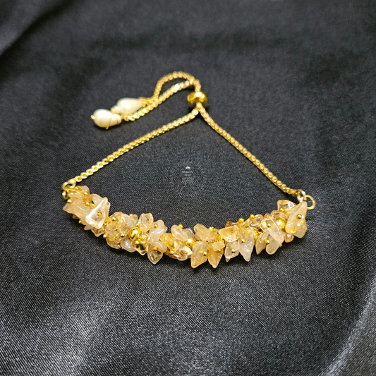 Citrine Chip Chain Bracelet