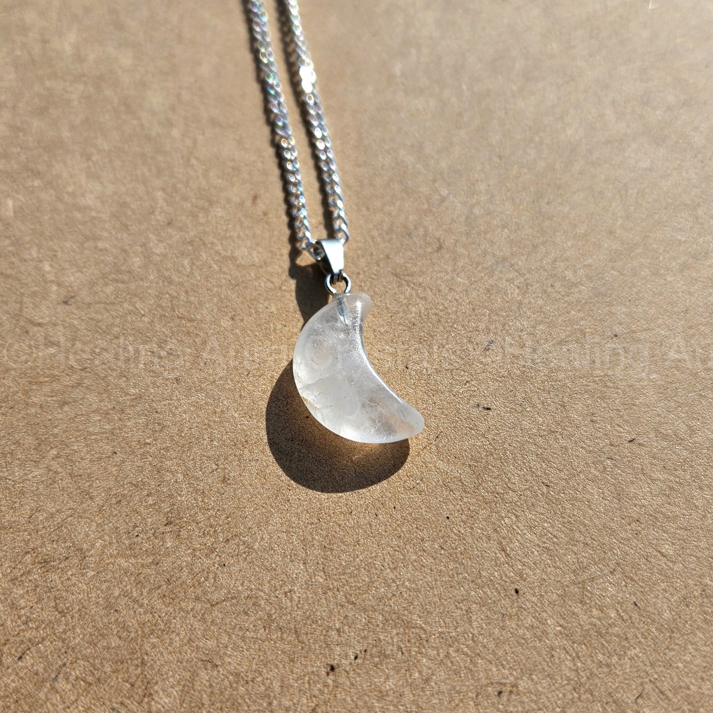 Clear Quartz Moon Mini Pendant