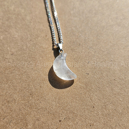 Clear Quartz Moon Mini Pendant