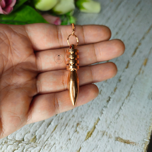 Copper Long Bullet Shape Pendulum