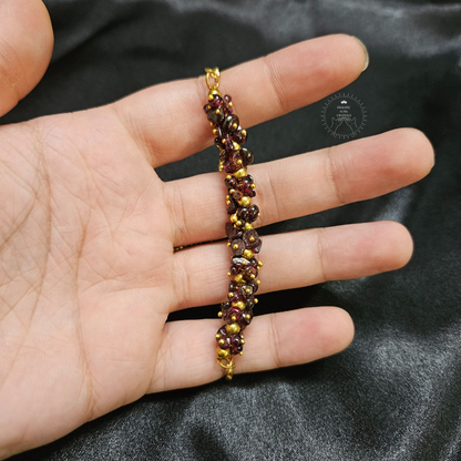 Garnet Chip Chain Bracelet