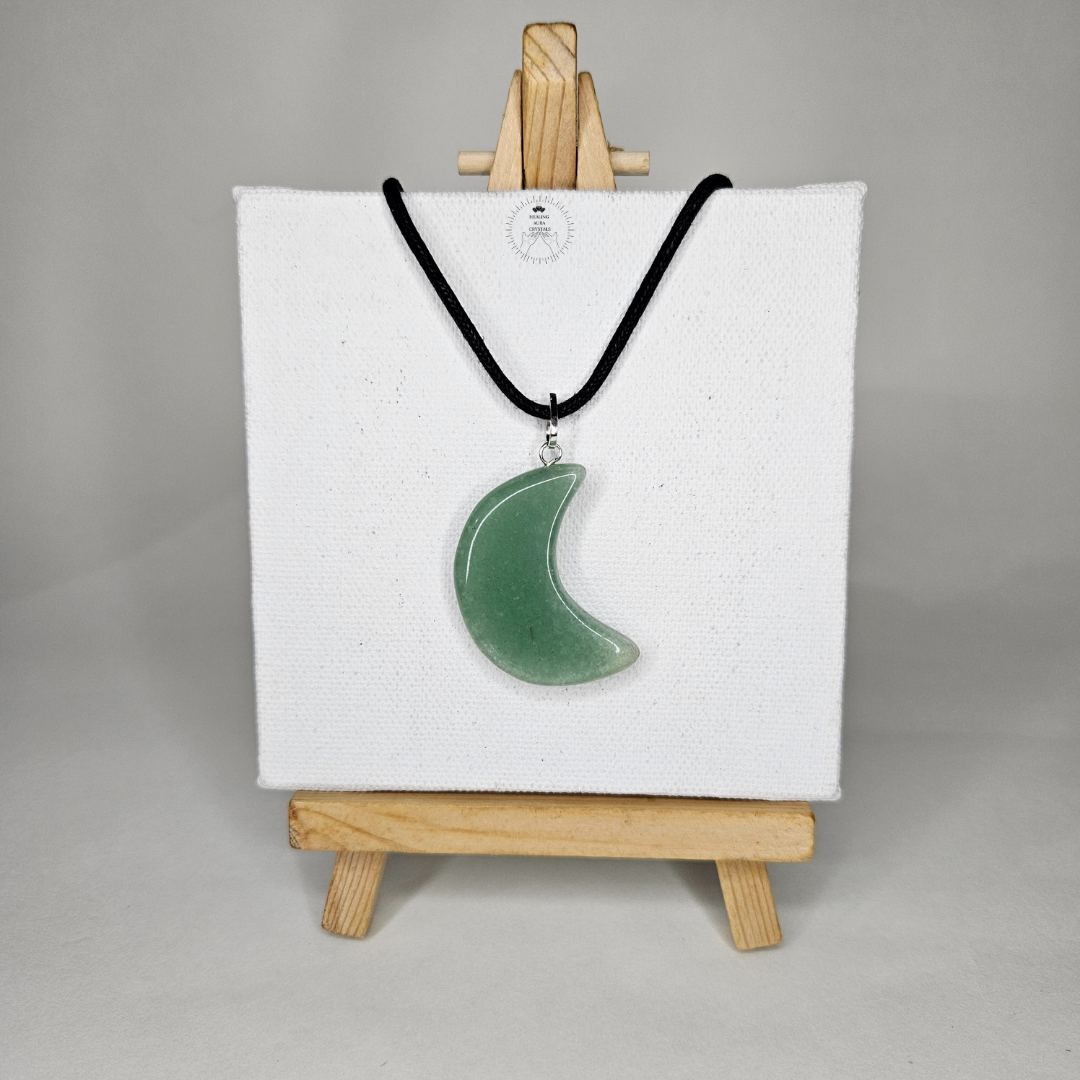 Green Aventurine Moon Pendant