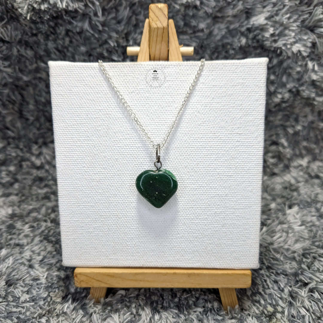 Green Jade Heart Pendant