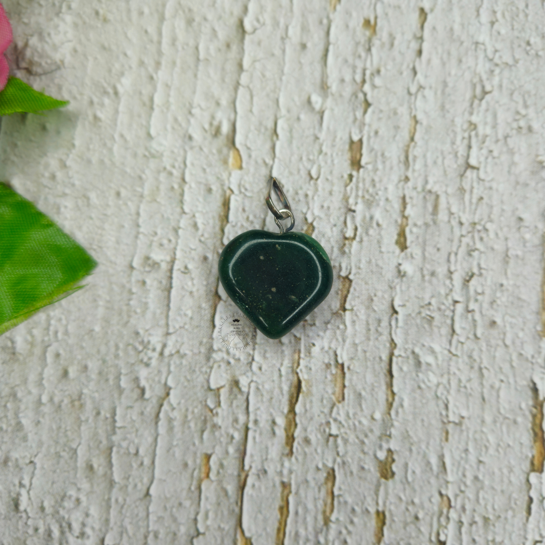 Green Jade Heart Pendant
