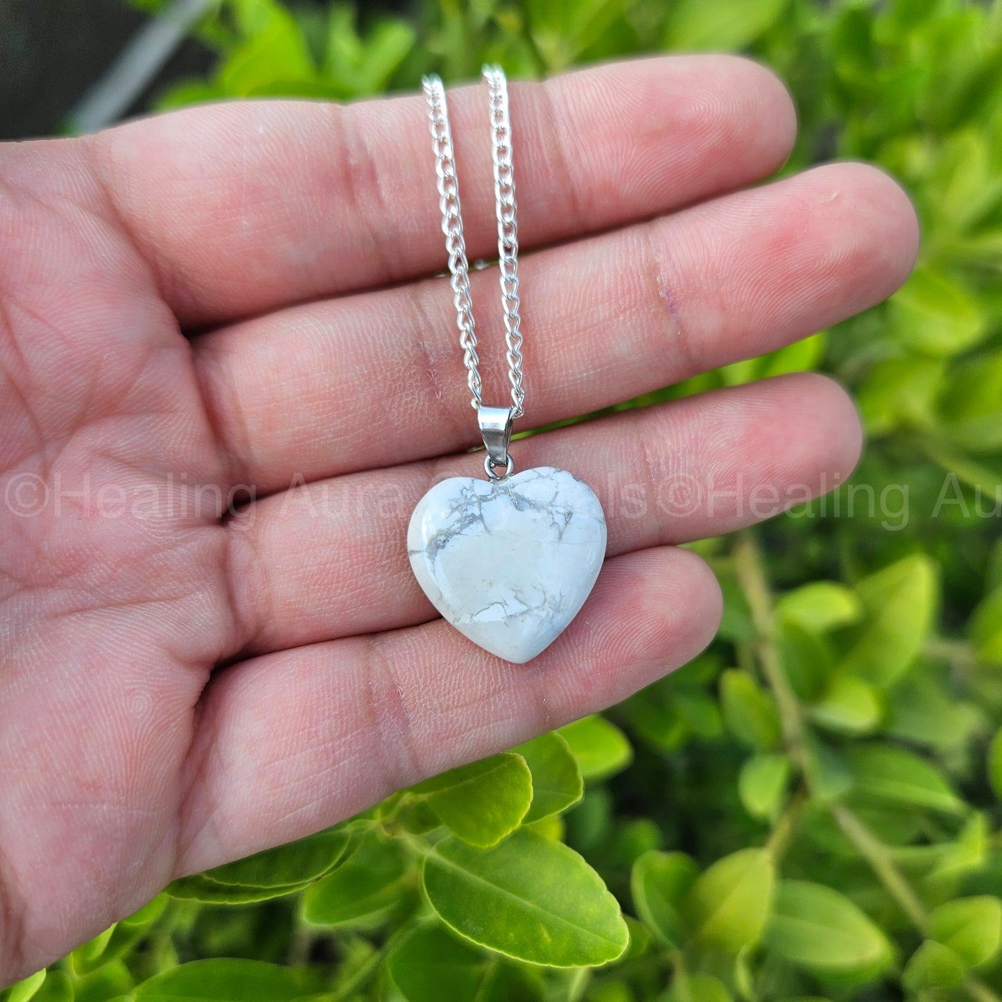 Howlite Heart Pendant