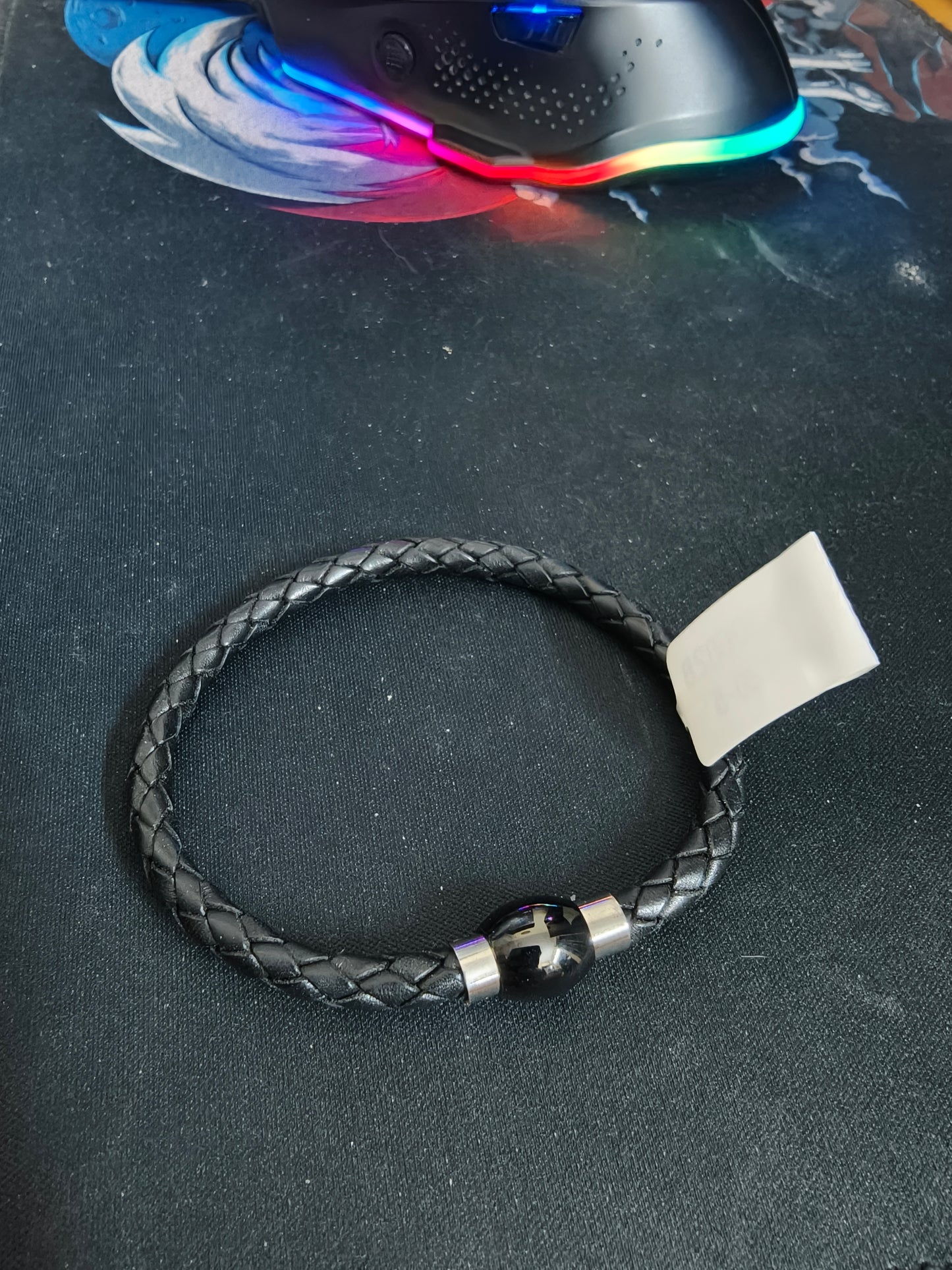 Core Braid Leather Bracelet- Magnetic Ball Clasp