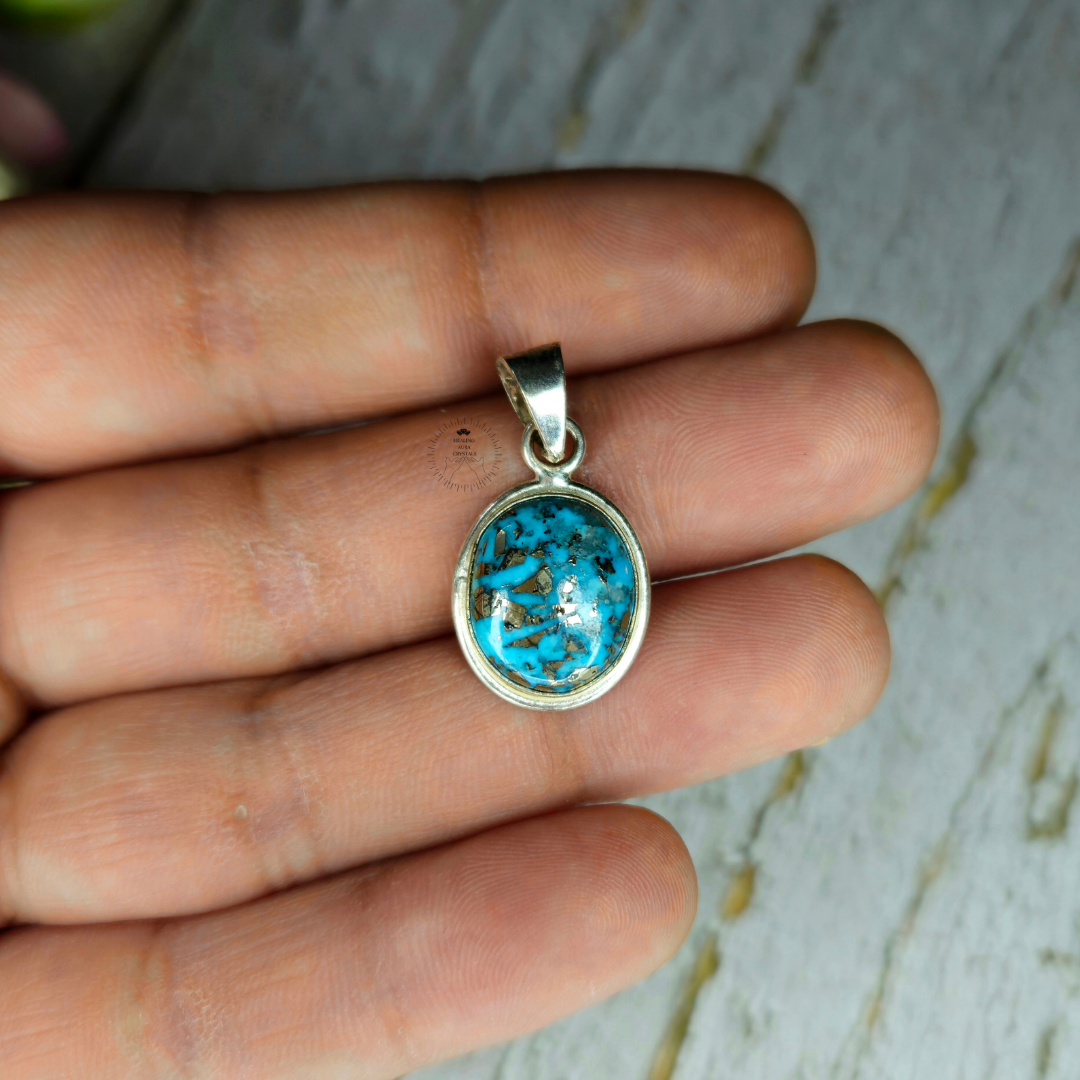 Turquoise/ Irani Firoza Pendant