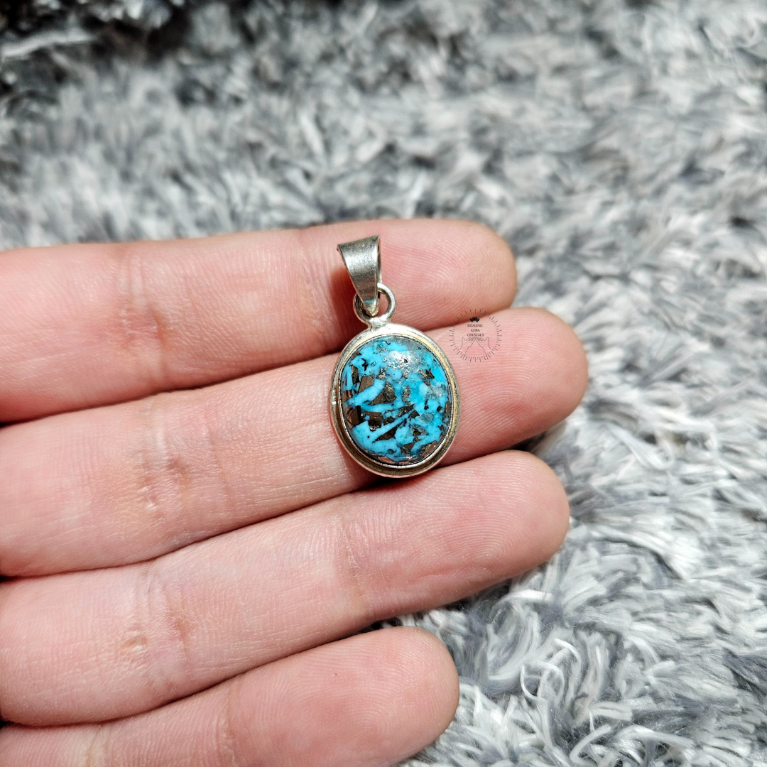 Turquoise/ Irani Firoza Pendant