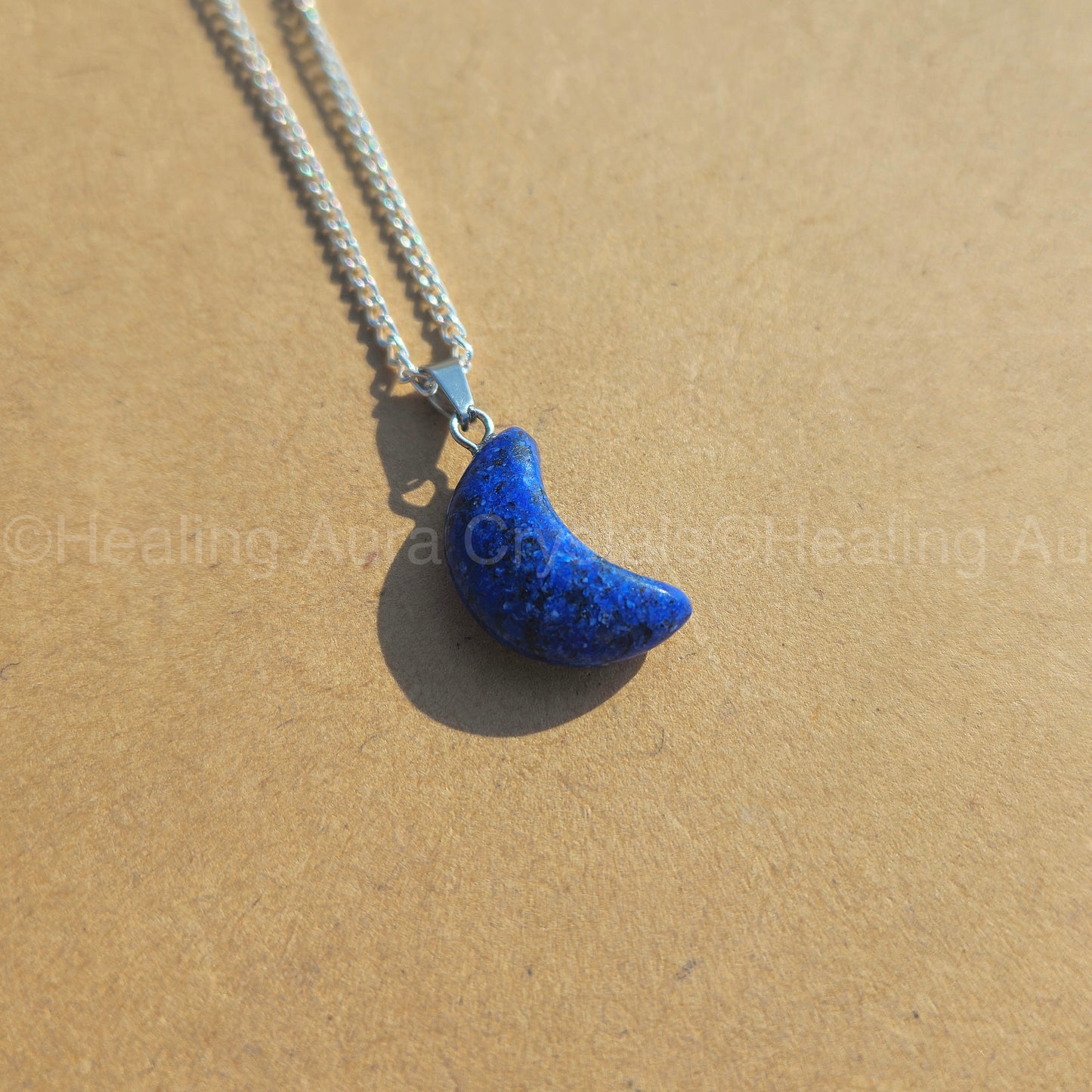 Lapis Lazuli Mini Moon Pendant