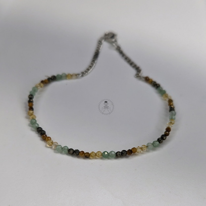 Money Magnet/ Wealth Bracelet Faceted/ Diamond Cut Bracelet in chain (2mm)