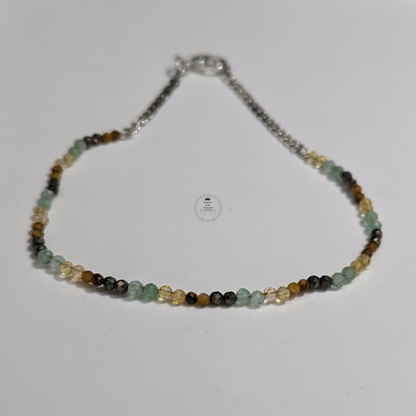 Money Magnet/ Wealth Bracelet Faceted/ Diamond Cut Bracelet in chain (2mm)