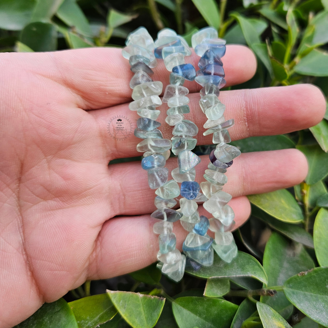 Rainbow Fluorite Chip Bracelet