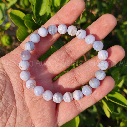 Blue Lace Agate Bracelet (8mm)